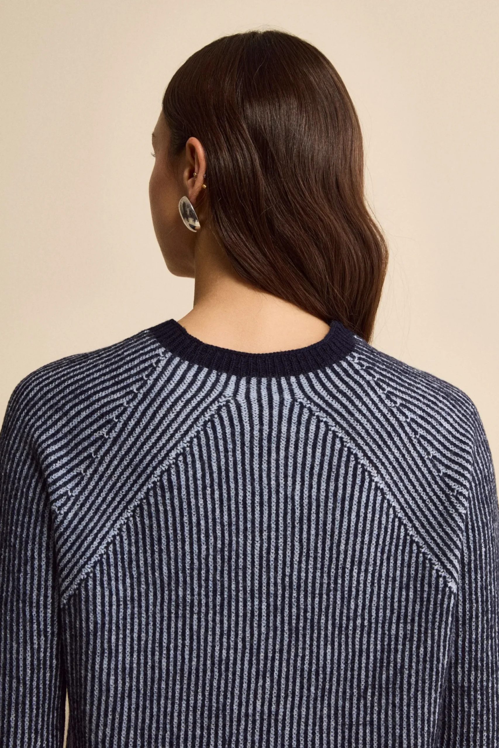 Maglia Fantasia in Lana Merino a Costa Inglese - FANT. BLU