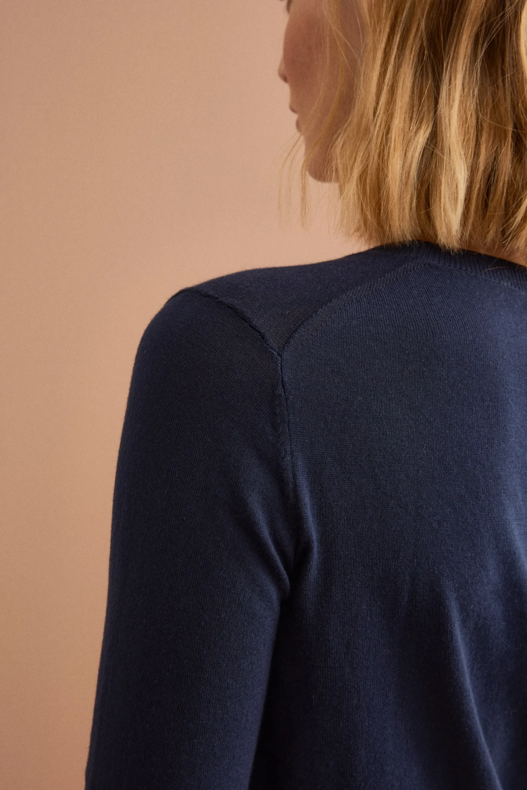 Maglia Girocollo Boxy in Cotone - BLU