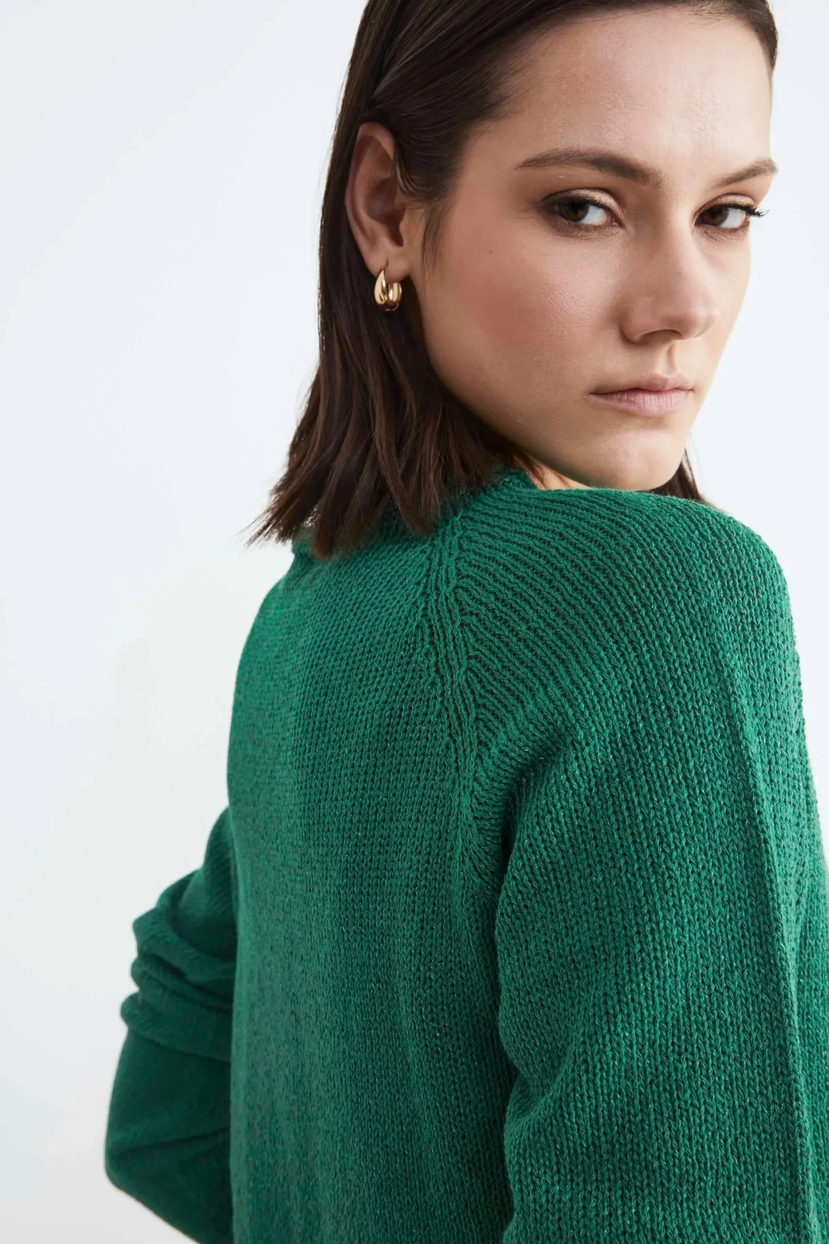 Maglia girocollo donna - VERDE