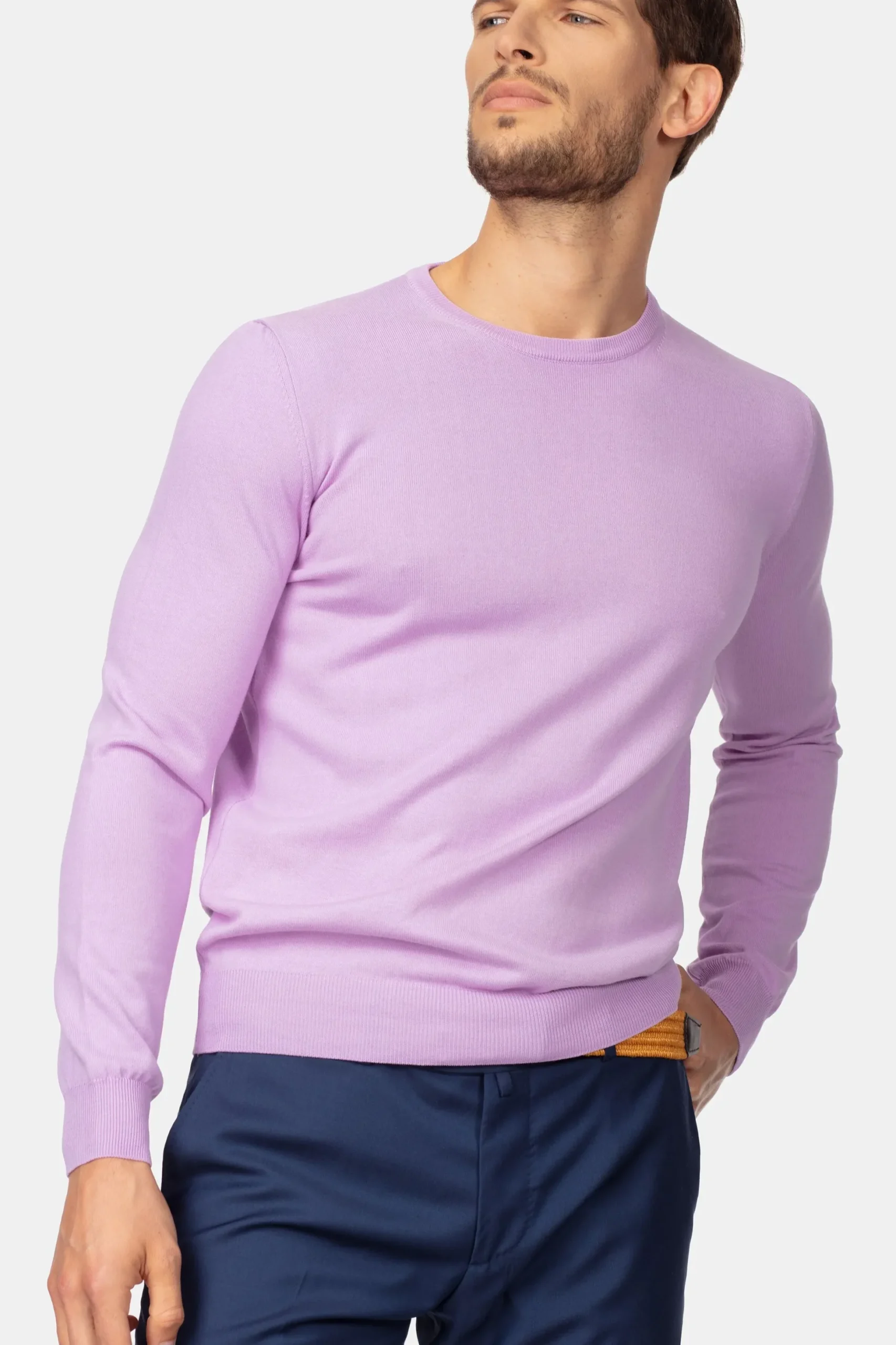 Maglia girocollo in cotone - GLICINE