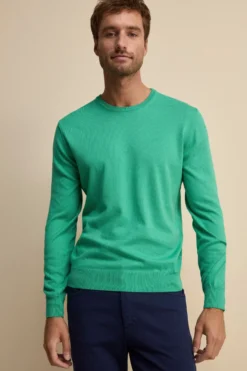 Maglia girocollo in cotone - MENTA
