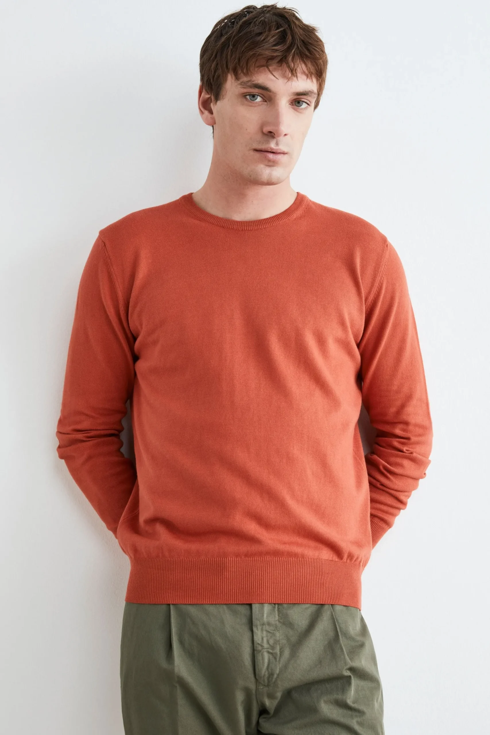 Maglia girocollo in cotone - RUGGINE