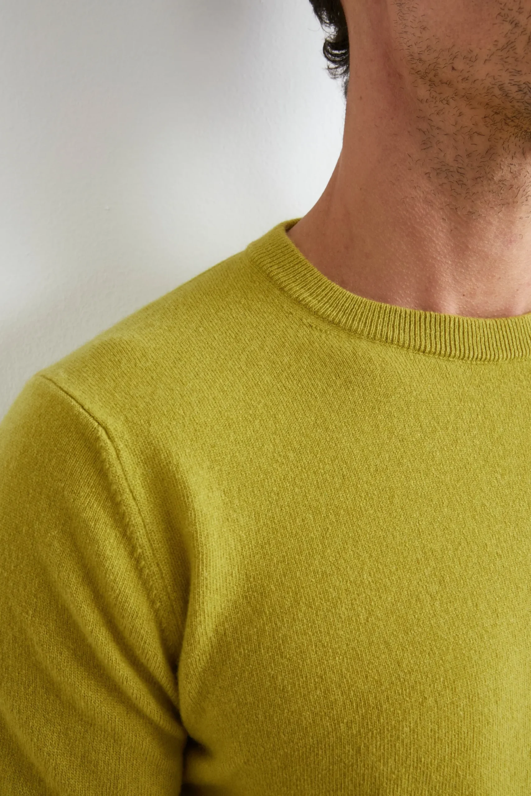 Maglia girocollo in lana - LIME