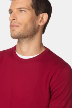 Maglia girocollo in lana - ROSSO