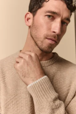Maglia Girocollo Lavorata in Lana Merino Extrafine - BAMBU’