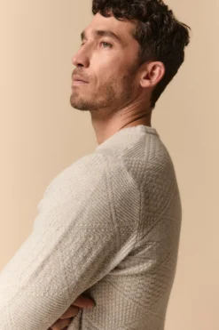Maglia Girocollo Lavorata in Lana Merino Extrafine - PERLA
