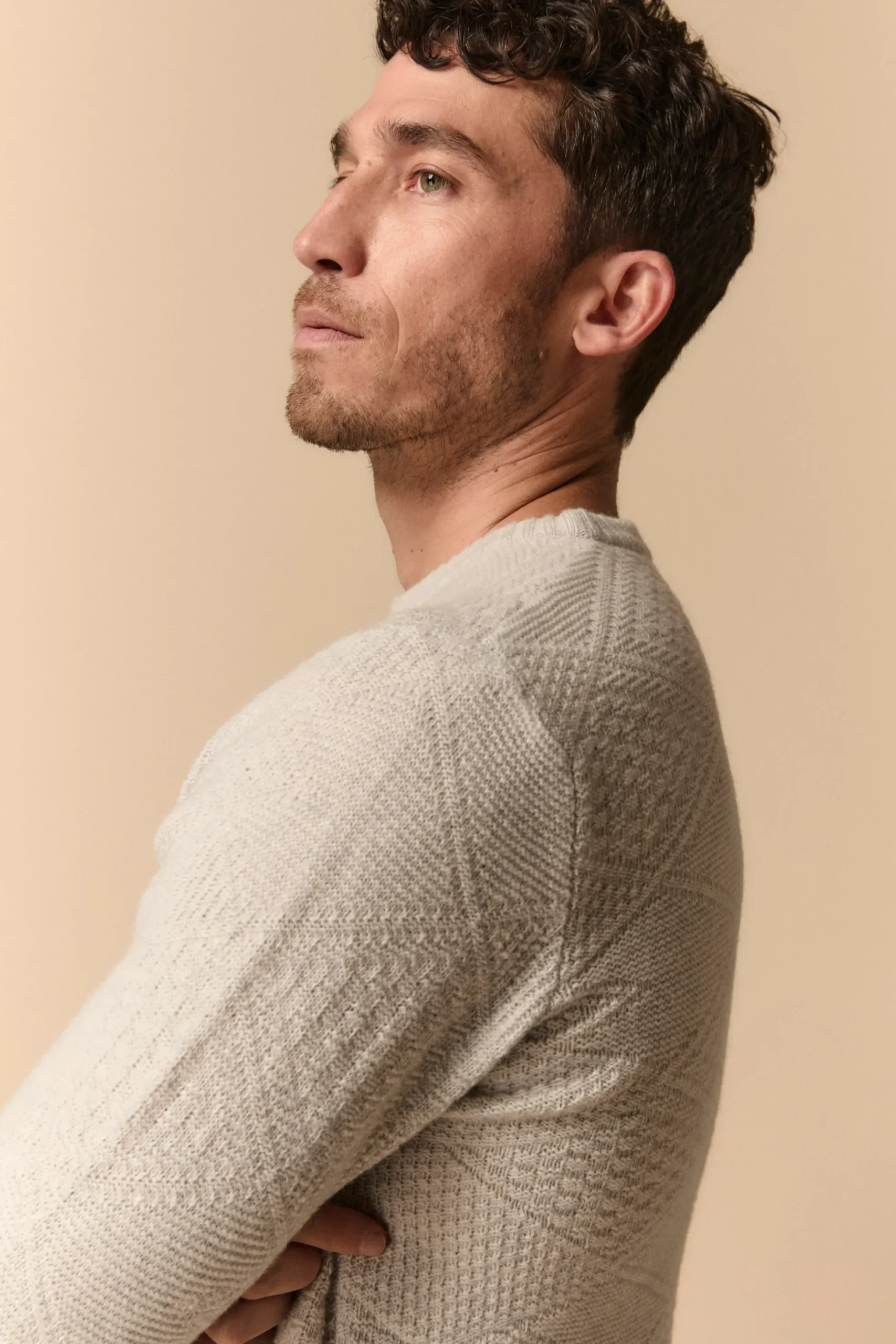 Maglia Girocollo Lavorata in Lana Merino Extrafine - PERLA