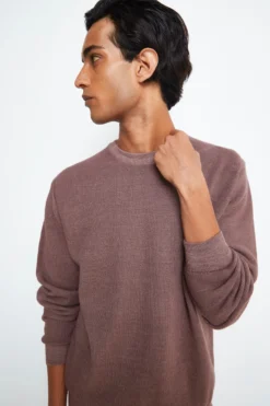 Maglia in lana a nido d’ape - AMETISTA