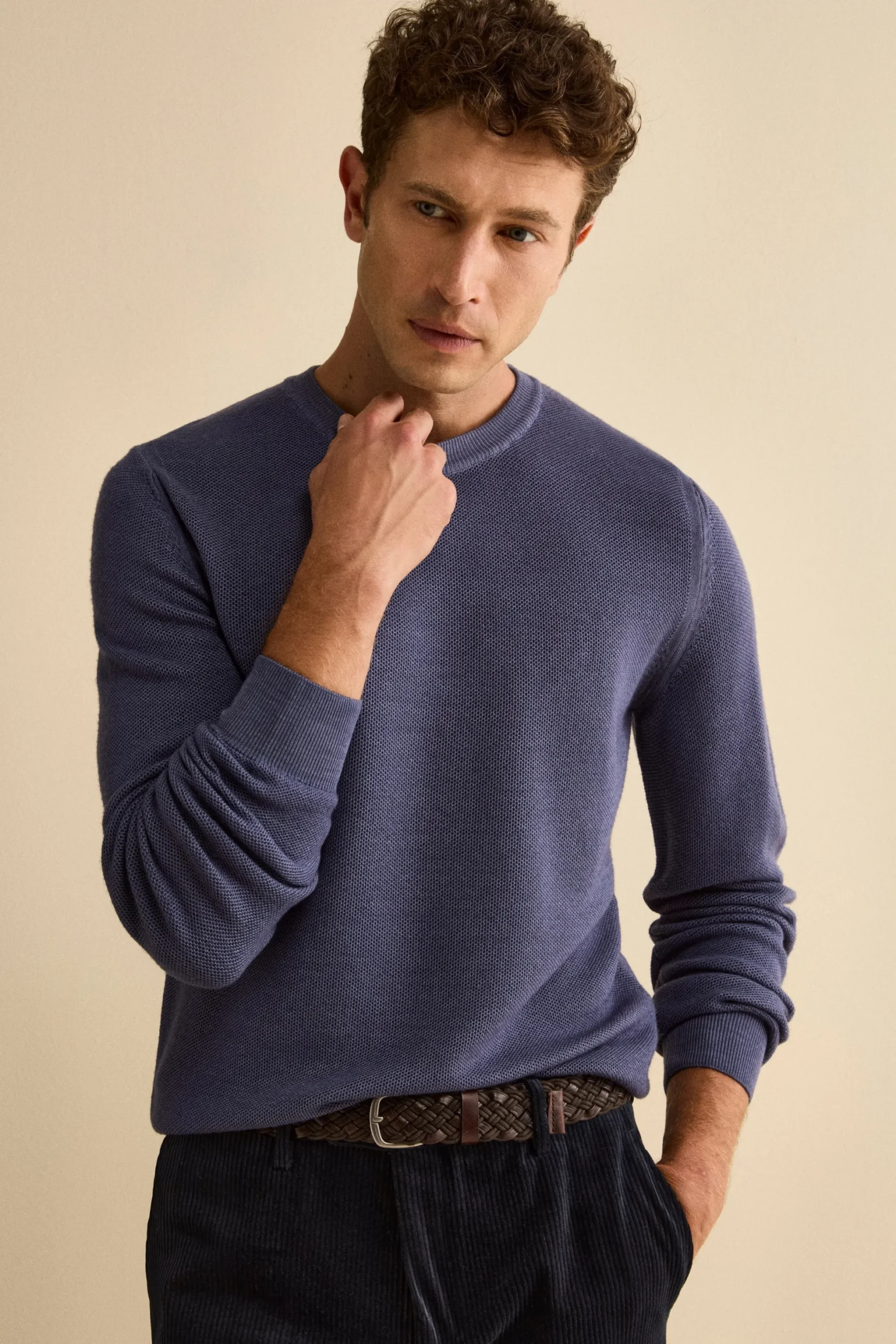 Maglia in lana a nido d’ape - JEANS