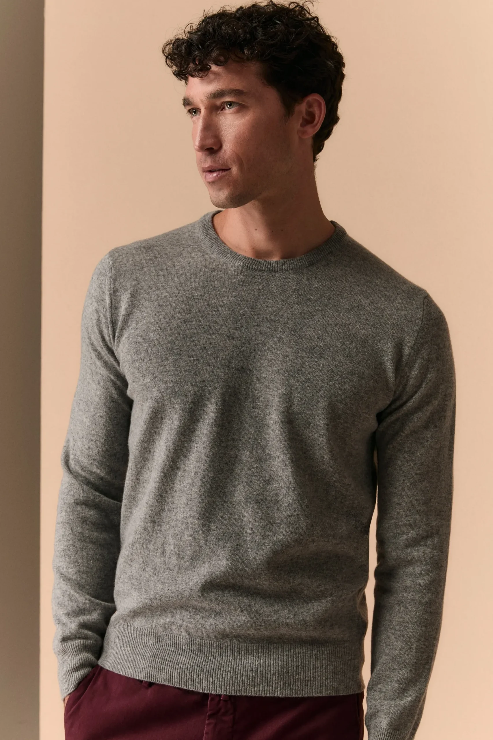 Maglia in Lana Merino Extrafine - GRIGIO MELANGE