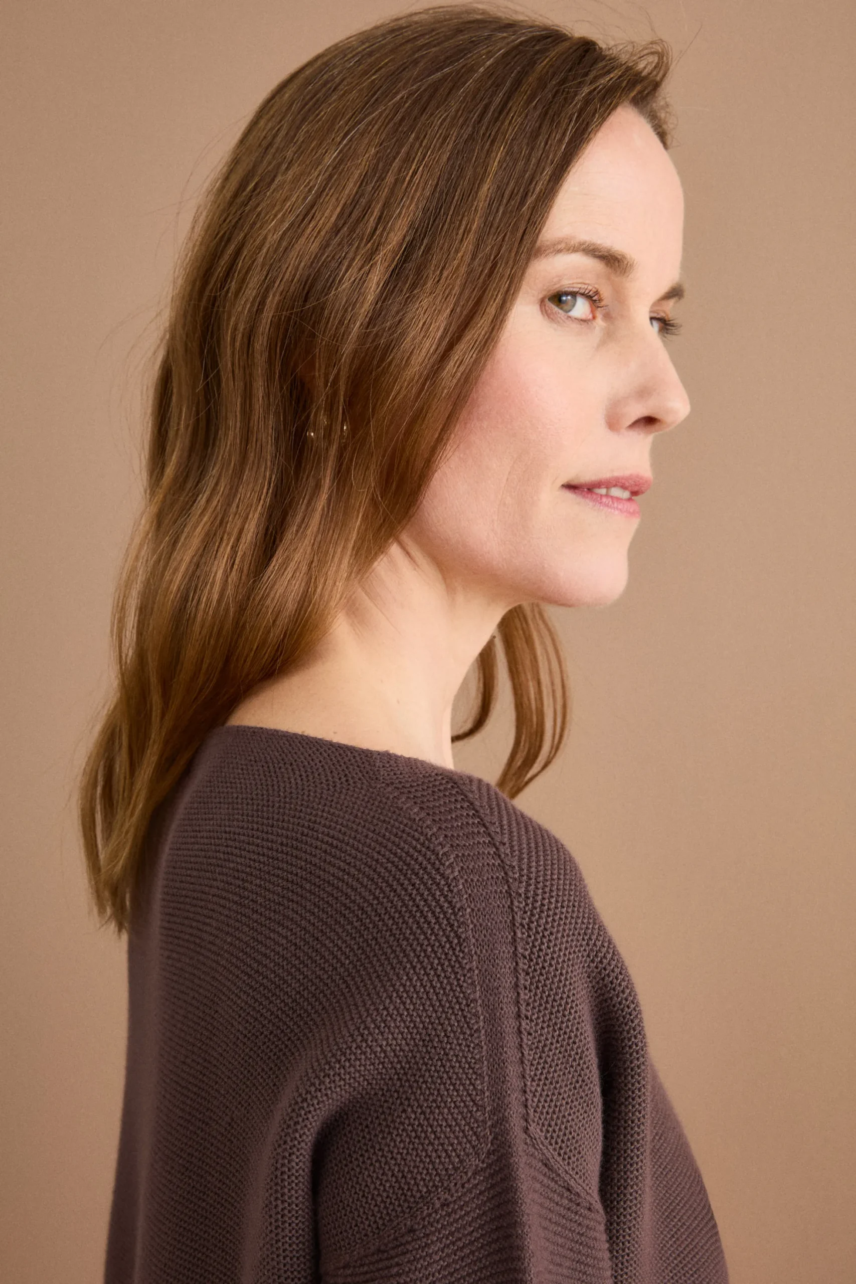 Maglia Links in Cotone con Scollo Barchetta - TERRA