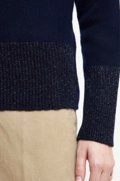 Maglia Lurex Girocollo - BLU