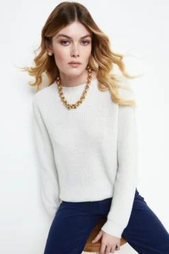 Maglia Lurex Morbida - PANNA