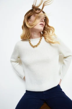 Maglia Lurex Morbida - PANNA