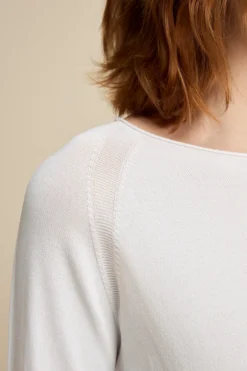 Maglia scollo a barchetta - BIANCO