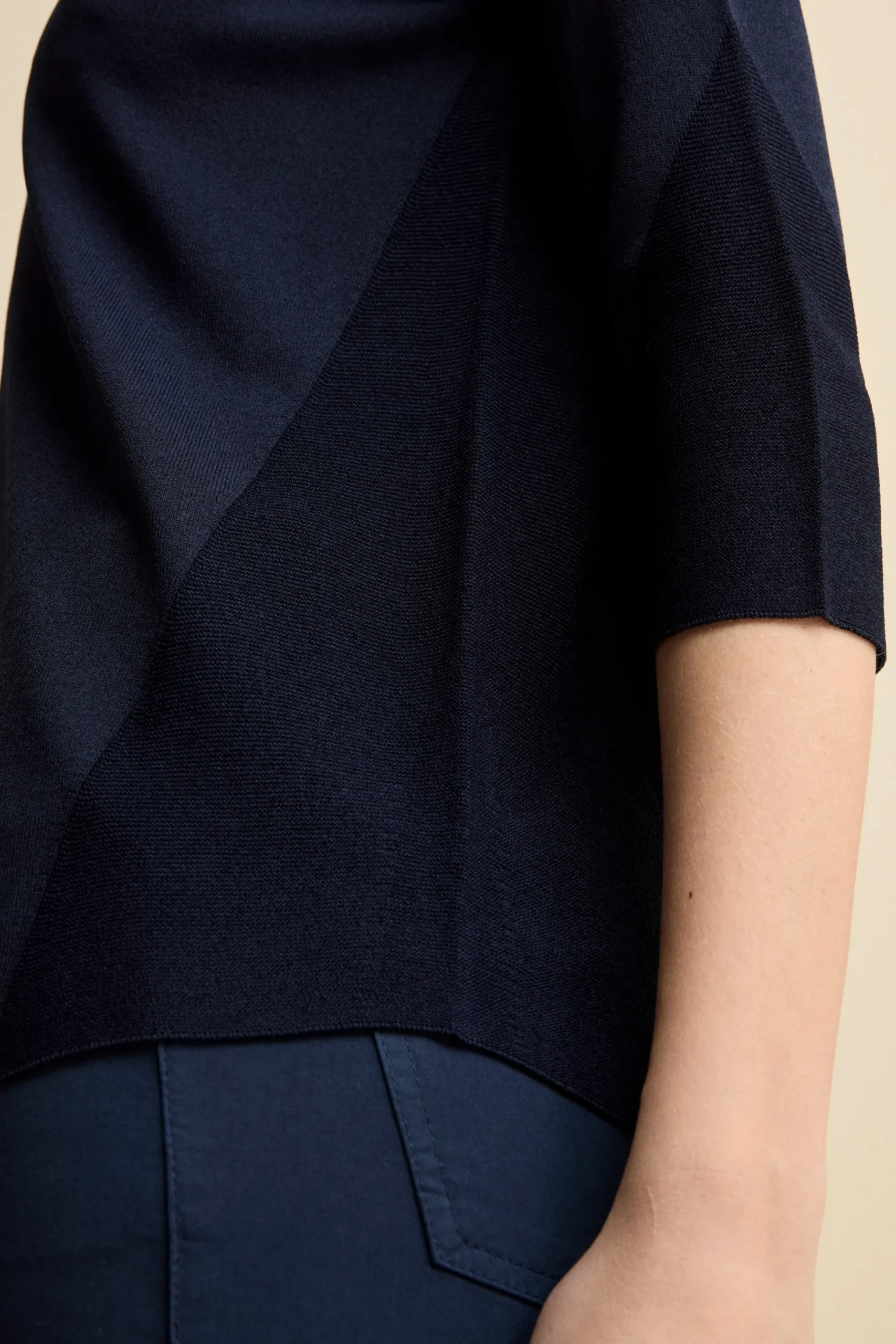Maglia scollo a barchetta - BLU