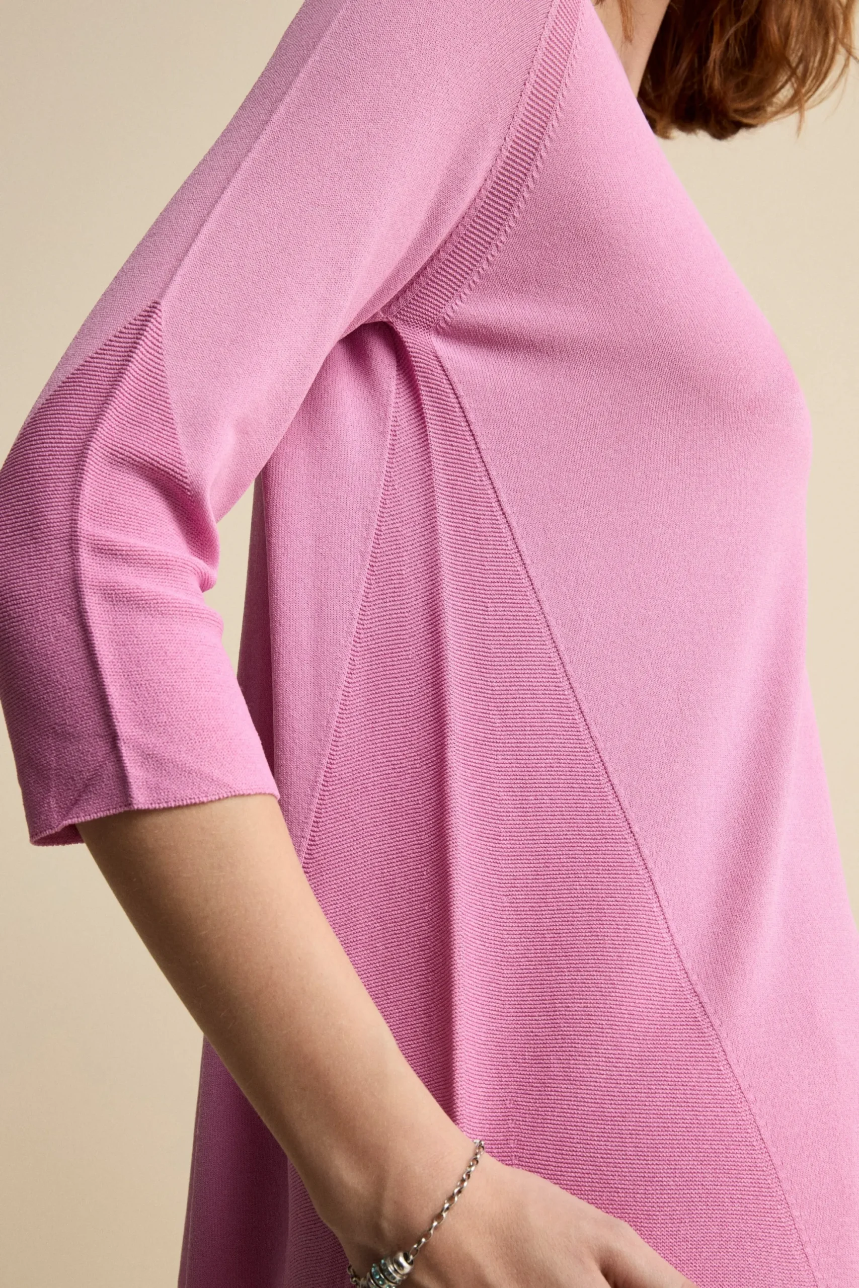 Maglia scollo a barchetta - ROSA SCURO