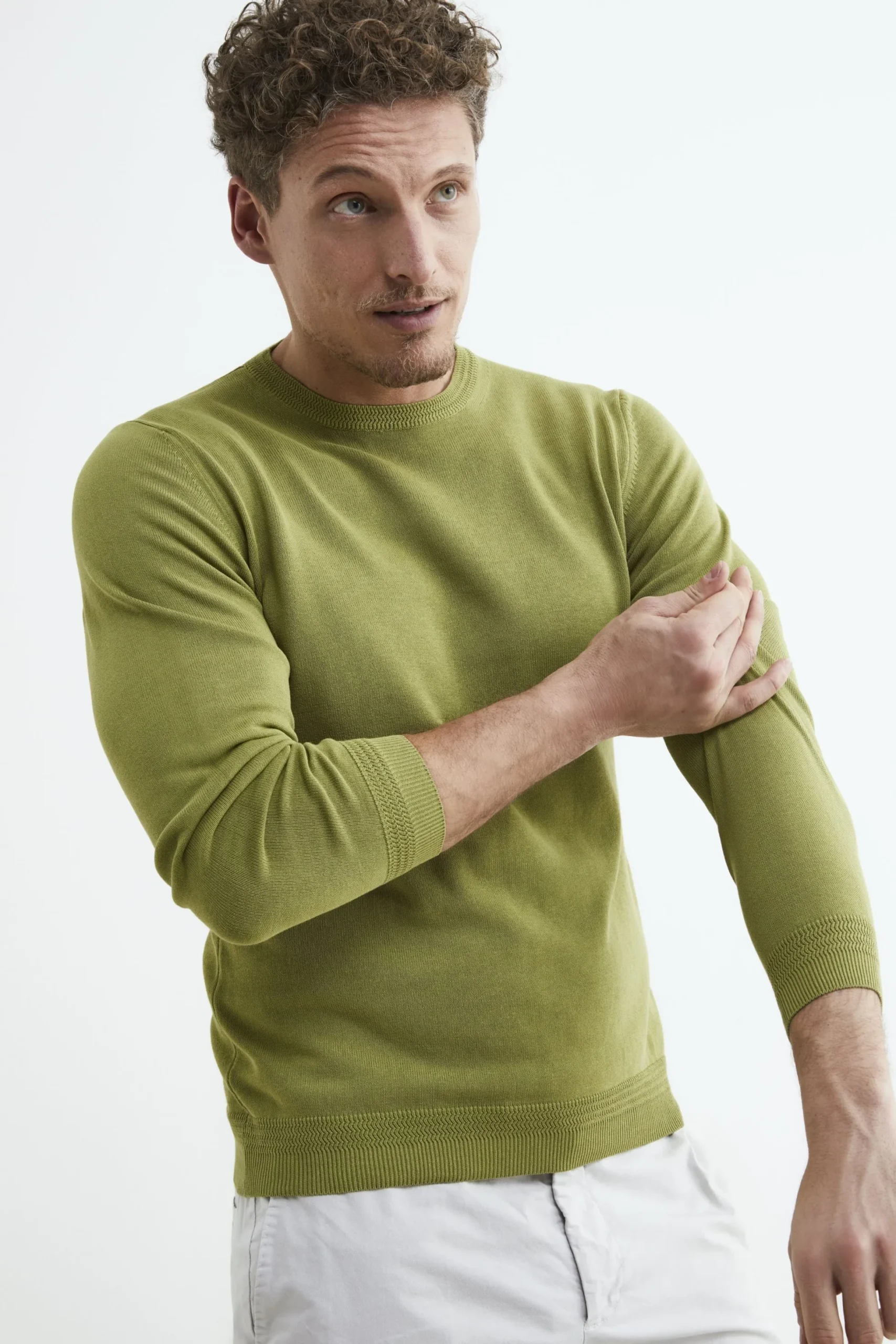 Maglia slim girocollo - LICHENE