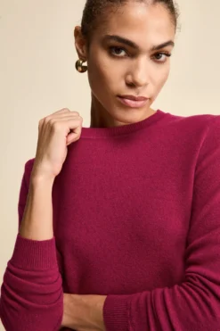 Maglioncino girocollo lana e cashmere - LAMPONE