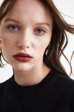 Maglioncino girocollo lana e cashmere - NERO