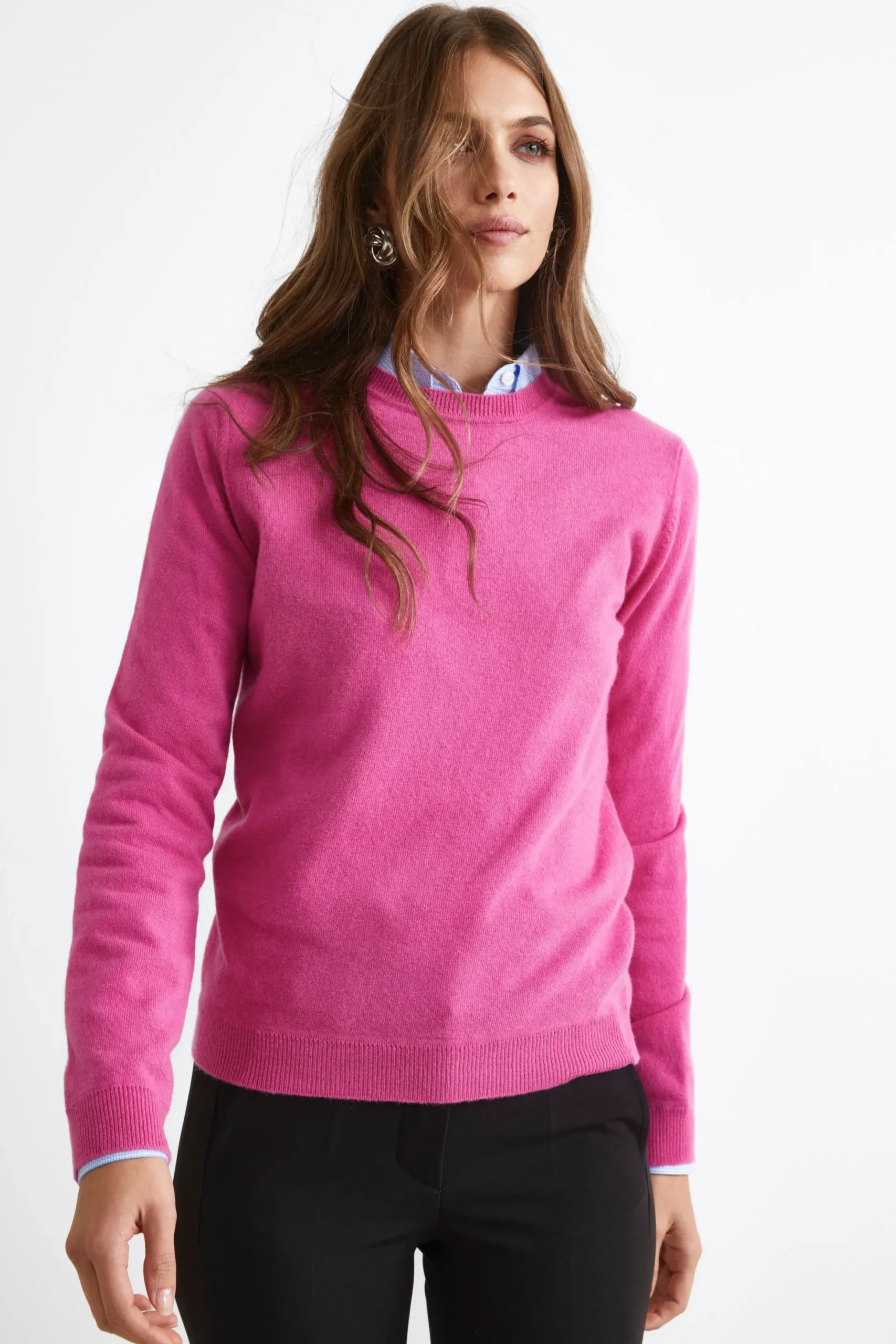 Maglioncino girocollo lana e cashmere - AZALEA