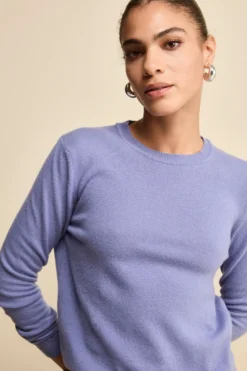 Maglioncino girocollo lana e cashmere - LAVANDA