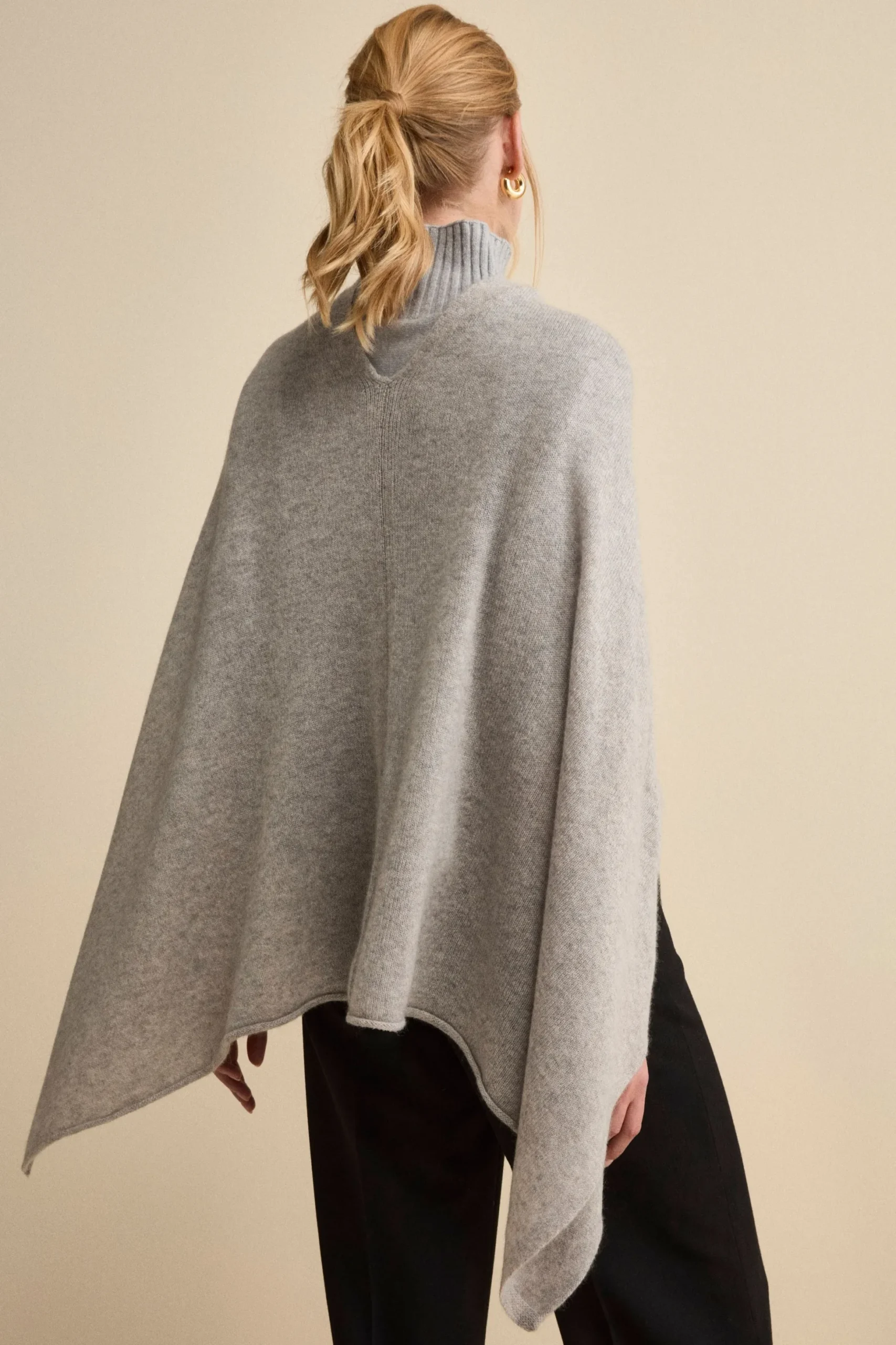 Mantella in cashmere da donna - GRIGIO CHIARO