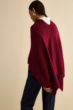 Mantella in cashmere da donna - BORDEAUX