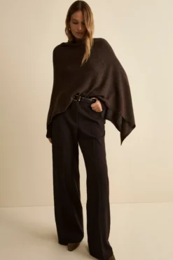 Mantella in cashmere da donna - MARRONE