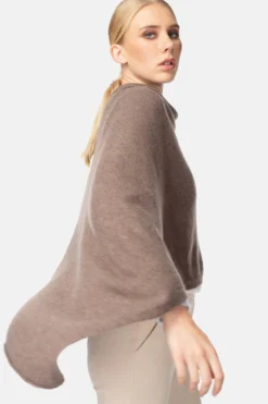 Mantella in cashmere da donna - LEGNO