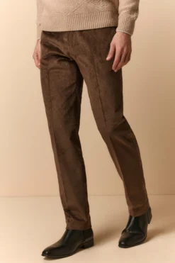 Pantalone a Coste in Velluto - CASTAGNA
