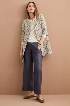 Pantalone Ampio in Chambray - BLU