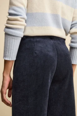 Pantalone Ampio in Velluto a Coste - BLU