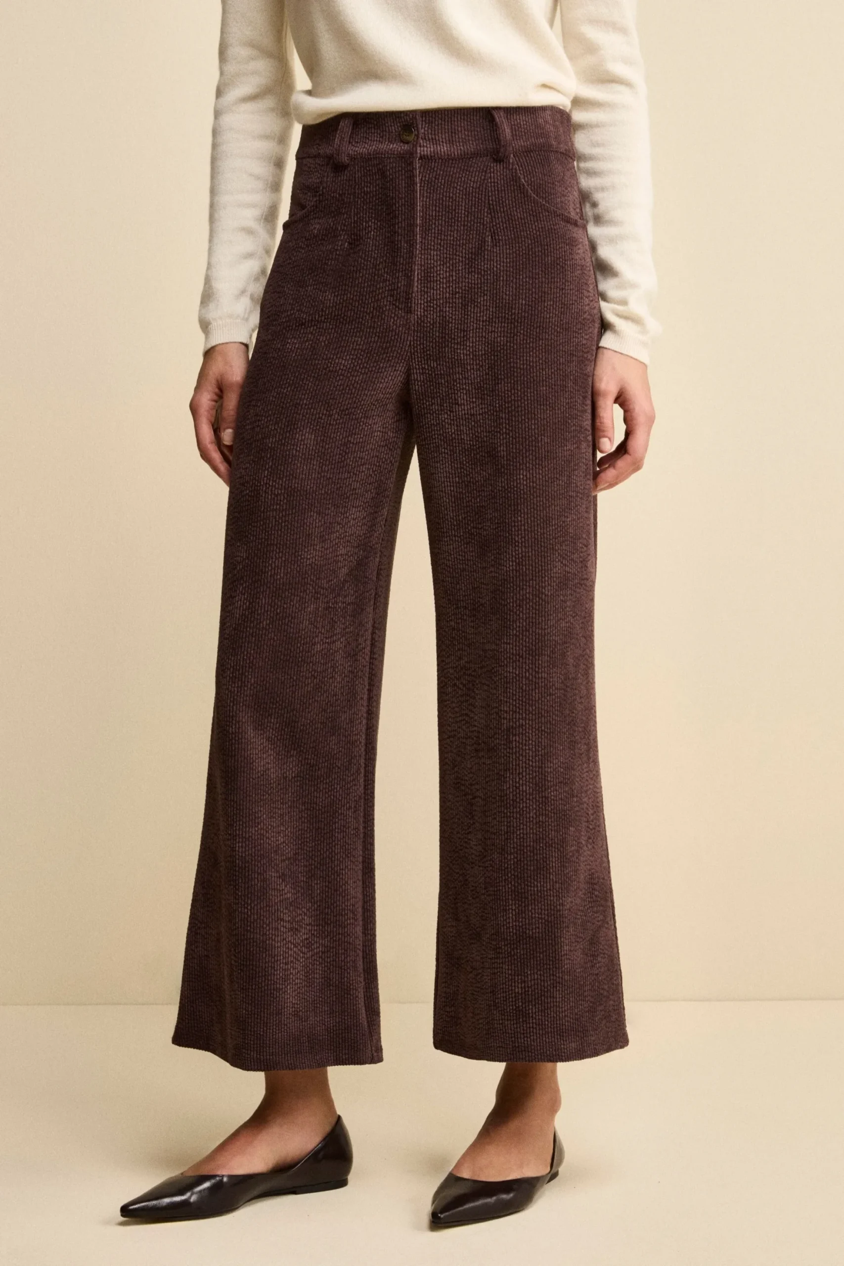 Pantalone Ampio in Velluto a Coste - T.MORO