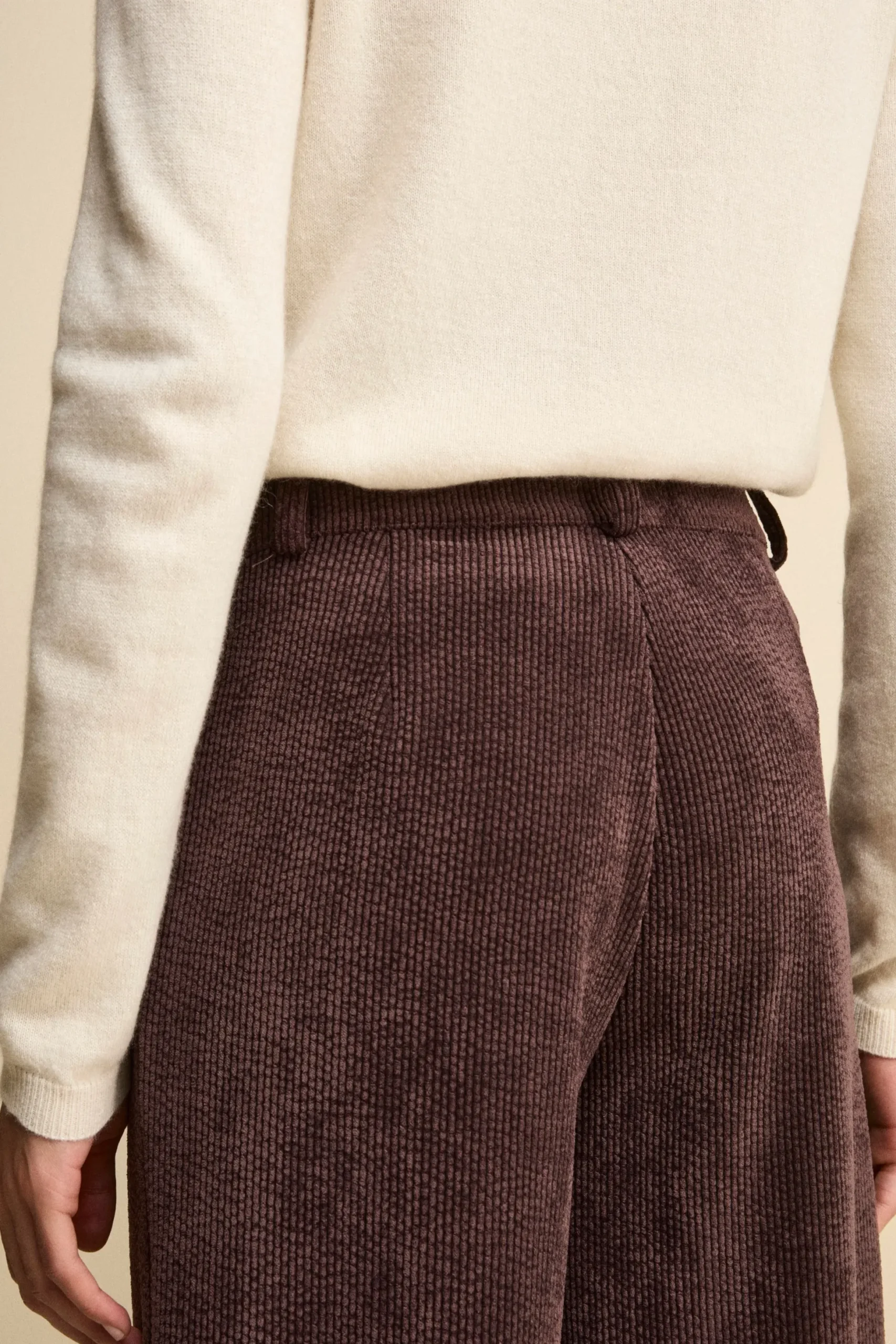 Pantalone Ampio in Velluto a Coste - T.MORO