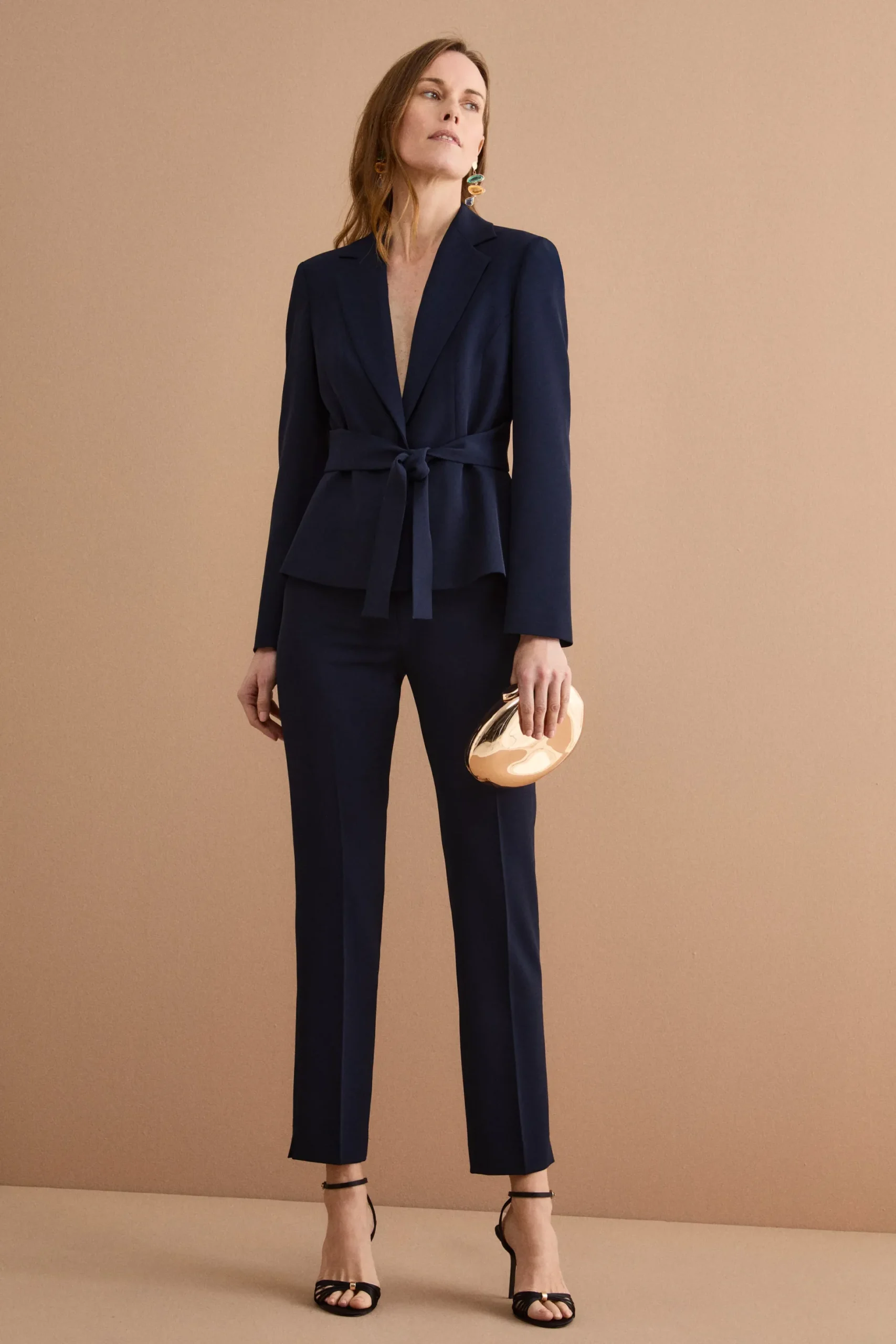 Pantalone a Sigaretta da Cerimonia in Cady - BLU