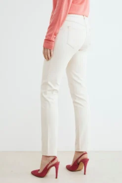 Pantalone bianco in cotone - ECRU