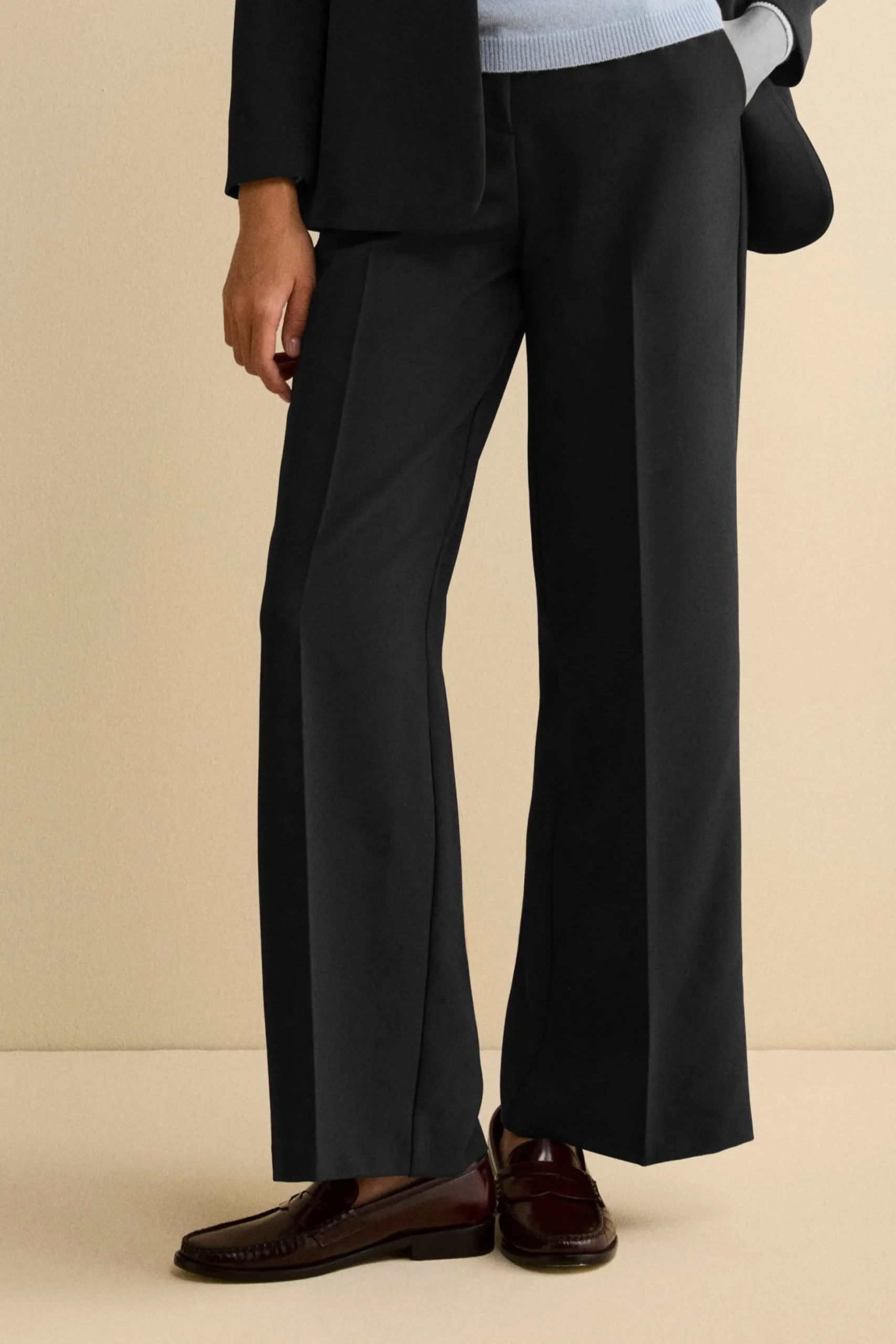 Pantalone Bistretch a Gamba Larga - NERO