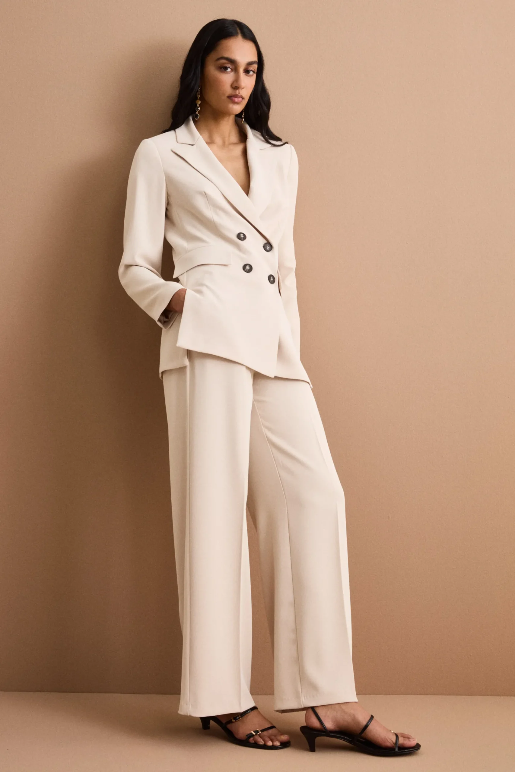 Pantalone Cady a Palazzo con Piega - SABBIA