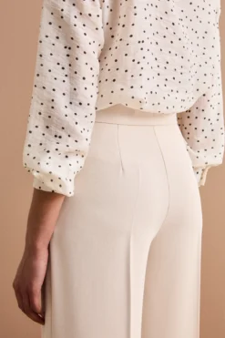Pantalone Cady a Palazzo con Piega - SABBIA
