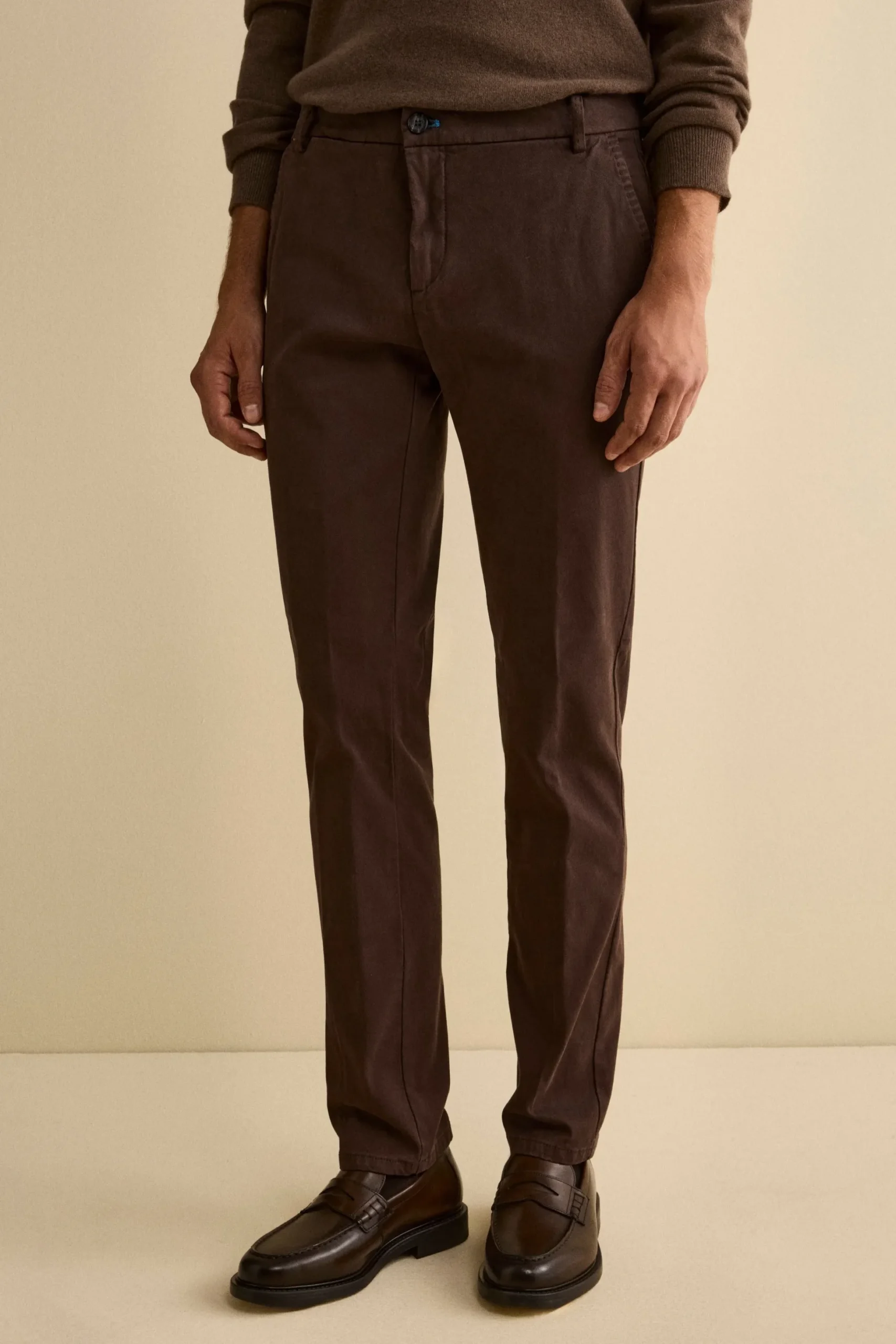 Pantalone Canvas Slim Fit in Cotone Stretch - T.MORO