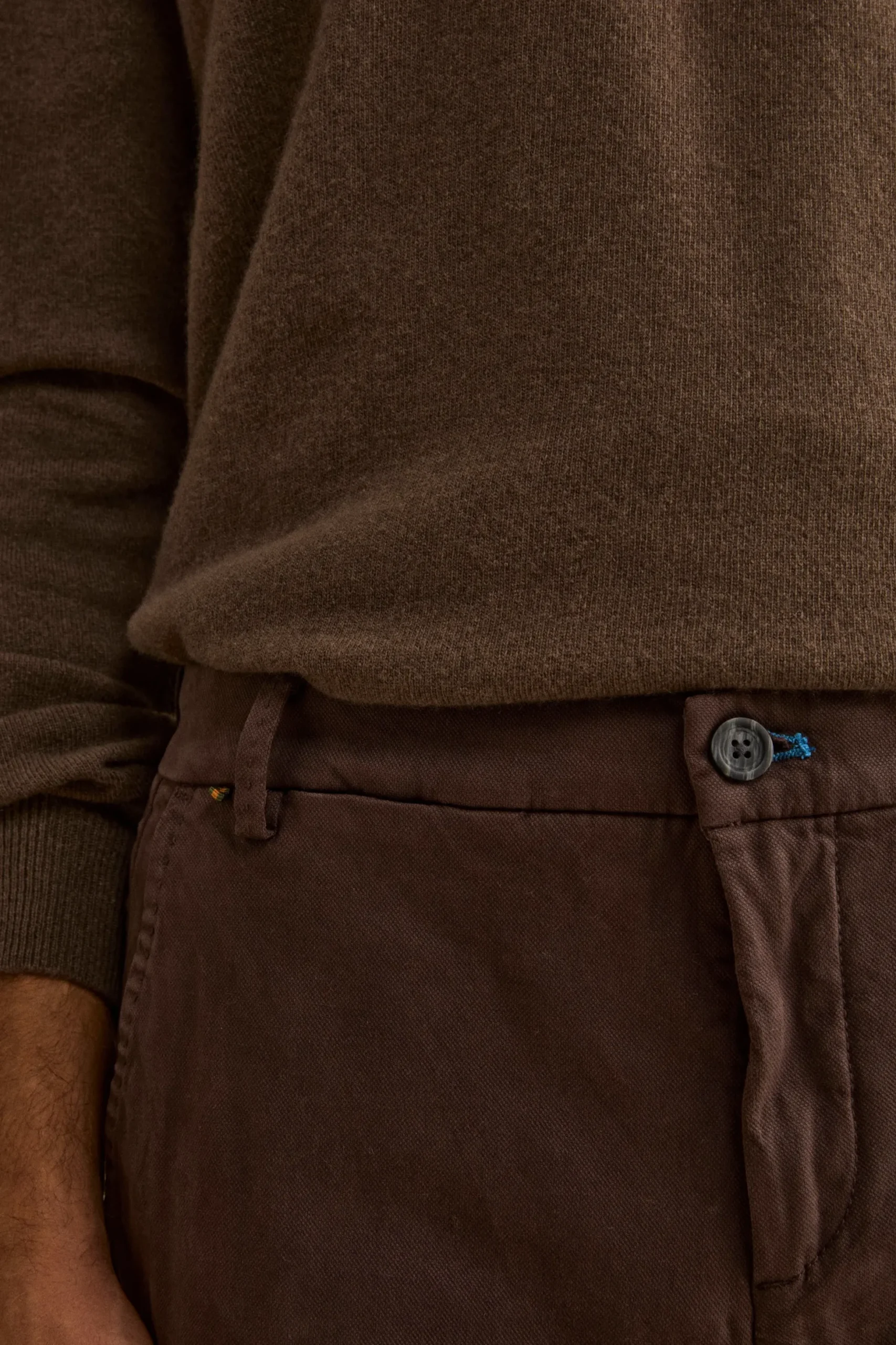 Pantalone Canvas Slim Fit in Cotone Stretch - T.MORO