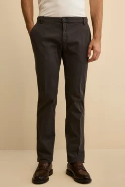 Pantalone Canvas Slim Fit in Cotone Stretch - ANTRACITE