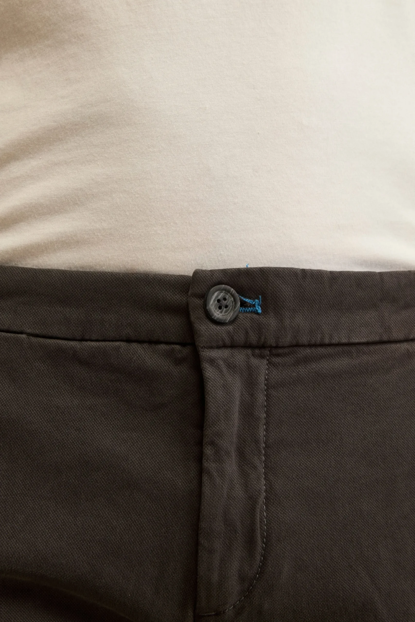 Pantalone Canvas Slim Fit in Cotone Stretch - ANTRACITE