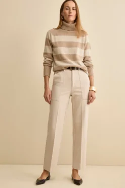 Pantalone Cargo Elegante Straight Fit - SABBIA