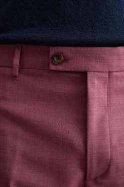 Pantalone Carrot Wide Leg in Misto Lana - BORDEAUX