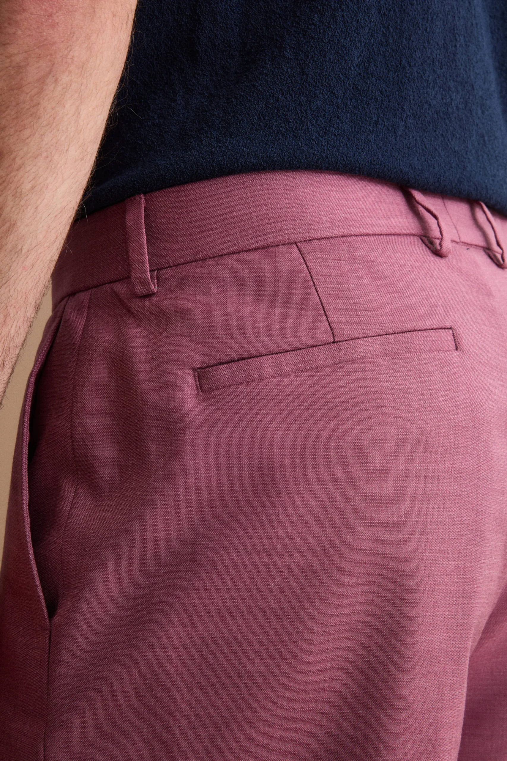 Pantalone Carrot Wide Leg in Misto Lana - BORDEAUX