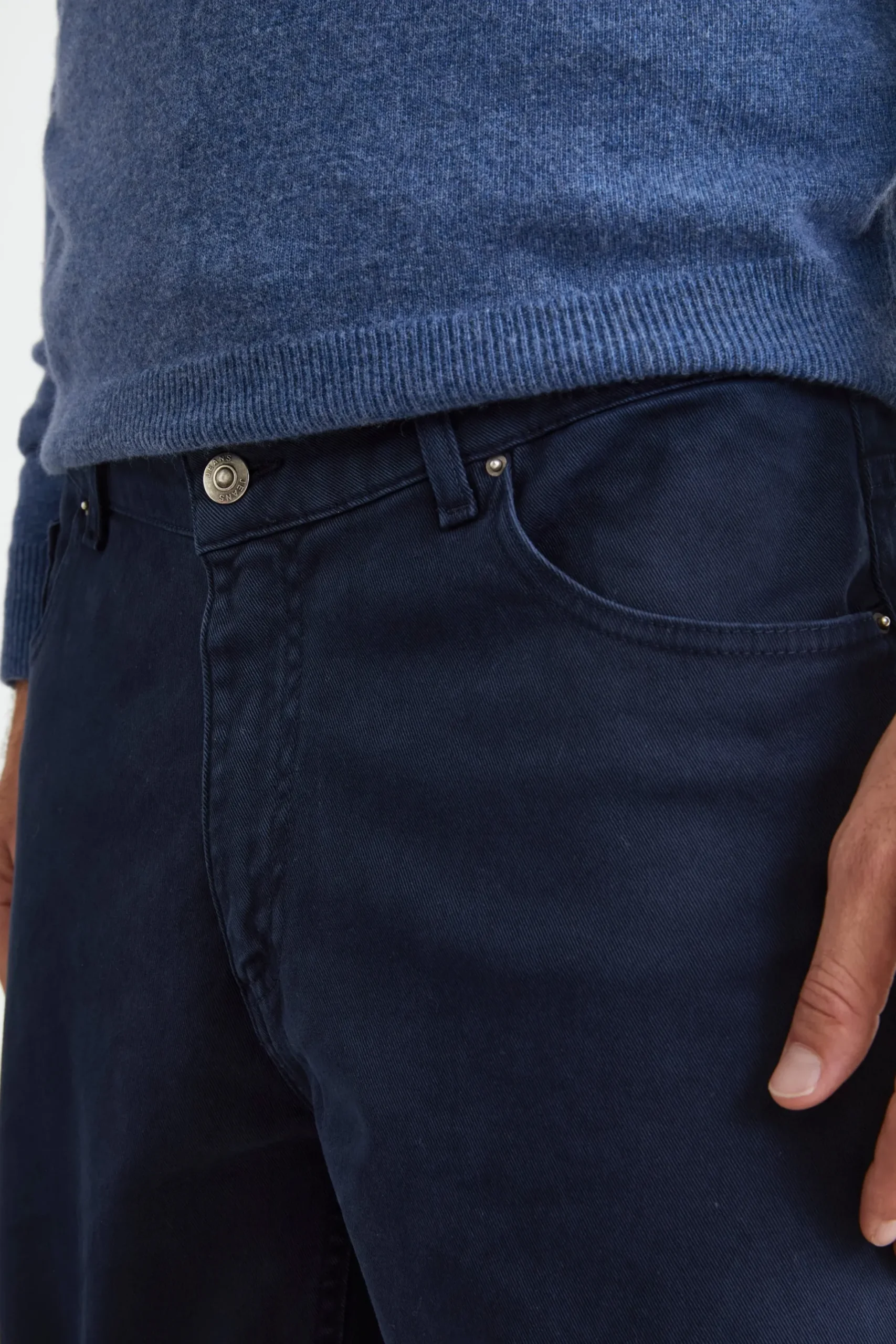 Pantalone Cinque Tasche Regular Fit - BLU