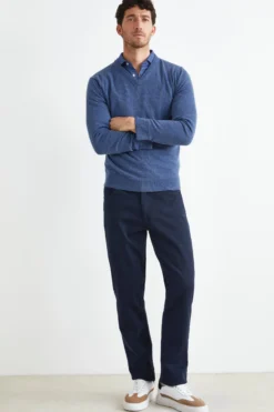 Pantalone Cinque Tasche Regular Fit - BLU