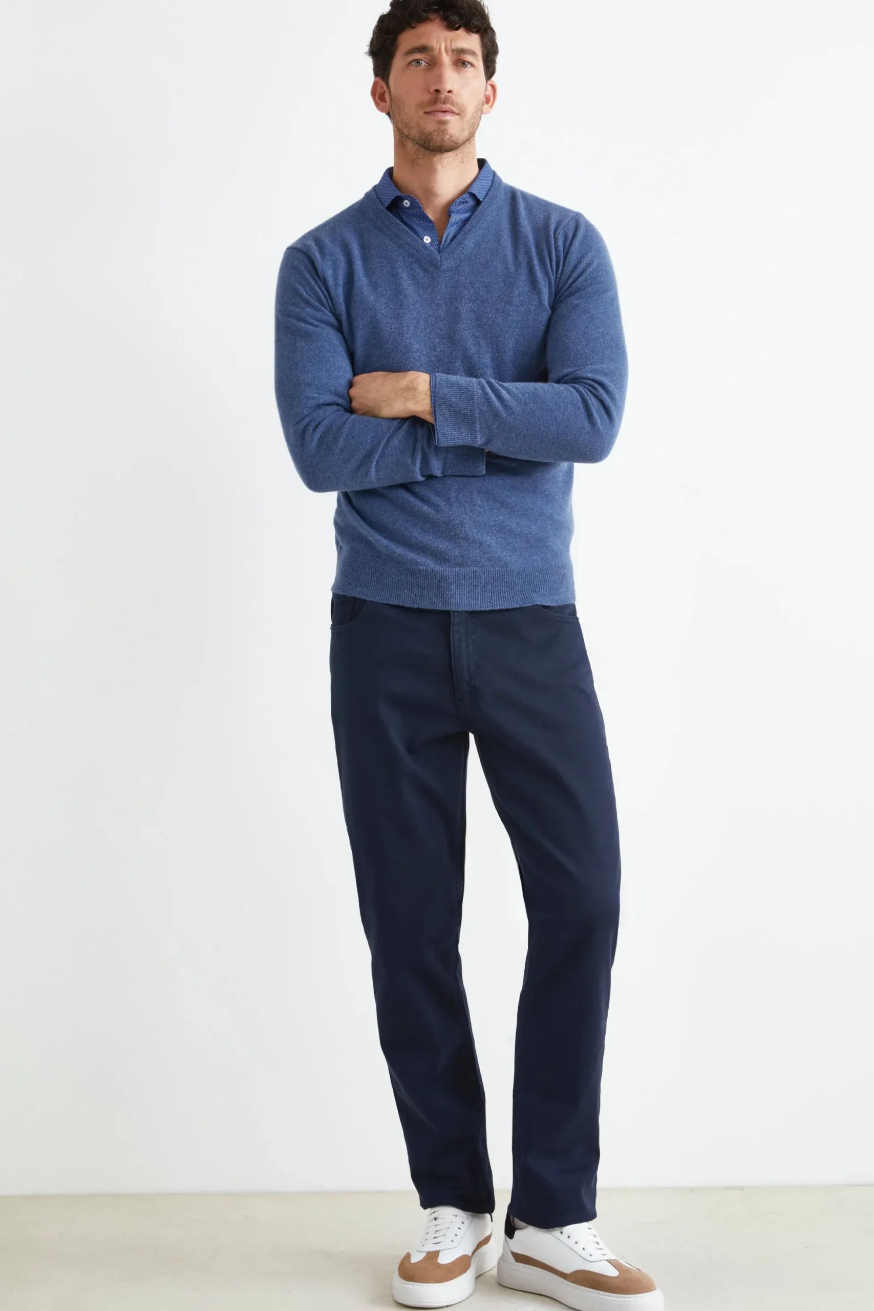 Pantalone Cinque Tasche Regular Fit - BLU